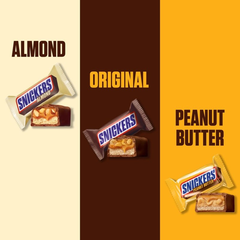 SNICKERS Original, Peanut Butter & Almond Fun Size Milk Chocolate