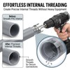 3 Pcs PVC Pipe Threader, 4-In-1 Water Pipe Threading and