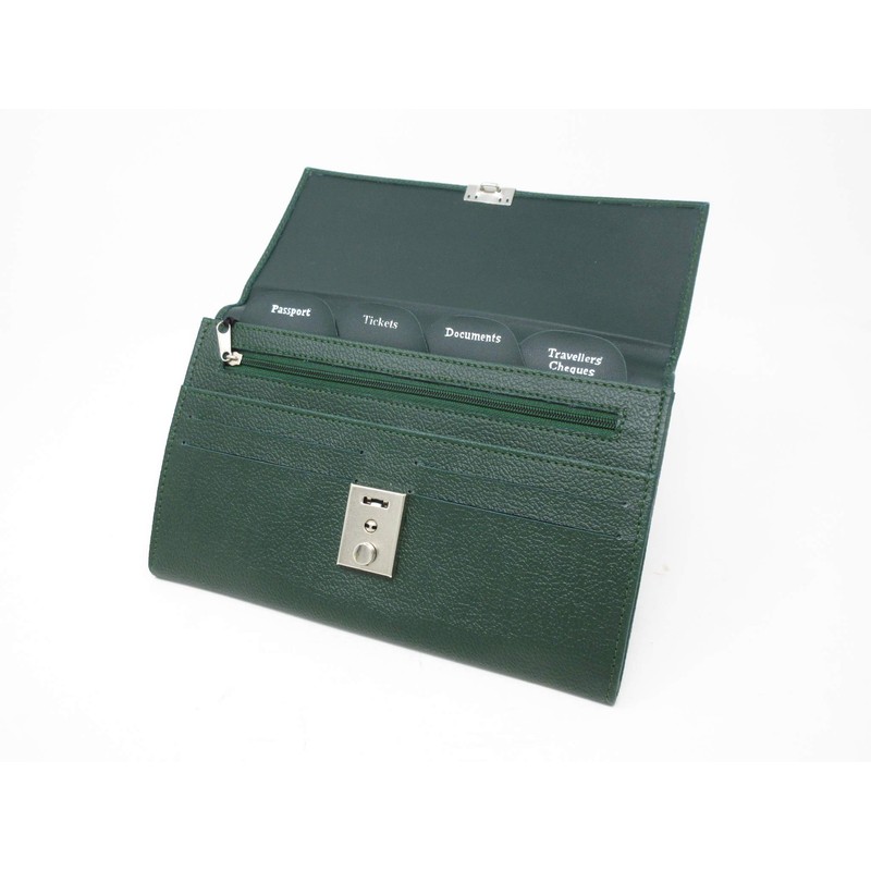 FABRETTI - Travel Document Holder Travel Wallet - Green -
