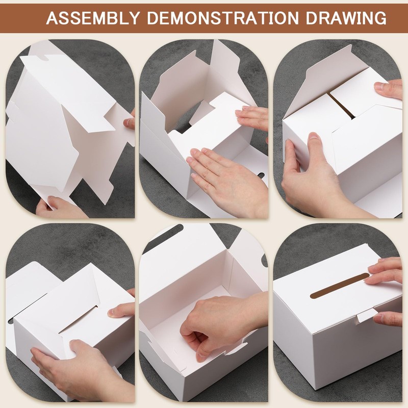 12 Pack Raffle Box Ballot Box Large White Suggestions Boxes