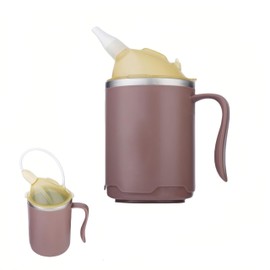 DEEYOTA Hospital Cup with Lid and Straw,Spill Proof Cups for Adult,Spill-Proof Adult Sippy Cup for Elderly,Adaptive Cups for Elderly,Suitable for Disabled Pregnant Women Drinking Water and Congee
