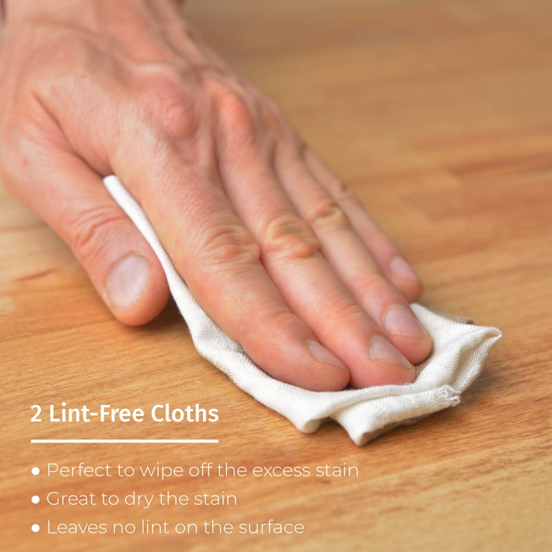 SamaN Staining Kit – Includes Sponge, 2 Cloths & Gloves