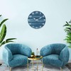 XFM Blue Wall Clock 24 Inch Farmhouse Wall Clocks Battery