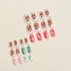 Christmas Short Press On Nails Almond Fake Nails Acrylic Nails
