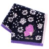 ANNA SUI 109482-0010-03 Towel Handkerchief, Butterfly Applique Embroidery (Purple), Women's