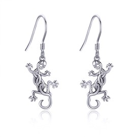 YAFEINI Lizard Earrings 925 Sterling Silver Gecko Earrings Celtic Lizard Jewelry Gifts For Women