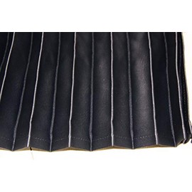 Truck Curtain, Black, Pleated Nap Curtain, Leather Style, Width 94.5 x Length 35.4 inches (240 x 90 cm) (2 Pieces), Comes with a Hook, Round, so it will surround the driver's seat. Grade 3 Blackout, Pleated Type, so it can be stored compactly. *Washable,