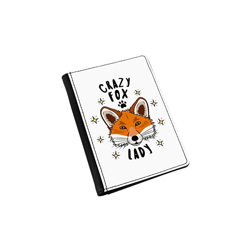 Gift Base Crazy Fox Women's Stars Passport Holder Cover, black