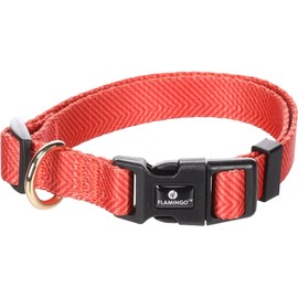 Flamingo Noekie Orange Collar - S | 30-45 cm x 15 mm x 2 mm, Durable, Stylish and Elegant - For Small and Medium Dogs!