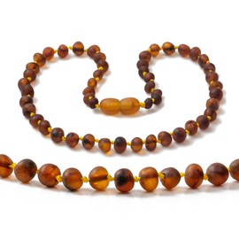 Baltic Amber Necklace Sizes 33cm - Cognac - Raw not Polished - Lab Tested