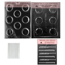 Swirl Pretzel Chocolate Mold Candy Mold Peanut Butter Cup Chocolate Candy Mold, Plain Cookie Chocolate Candy Mold with Copywrited molding Instructions