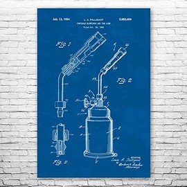 Blow Torch Poster Print, Metal Worker, Welder Gift, Welding Equipment, Torch Blueprint, Construction Worker Blueprint (13 inch x 19 inch)