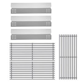 Htanch 3 Pcs 90811 Heat Plate with 3 Pcs Cooking Grids Grate for Kitchen Aid Replacement Parts,for Kitchenaid 20-0787D 720-0953 730-0953 3 Burner Gas Grill