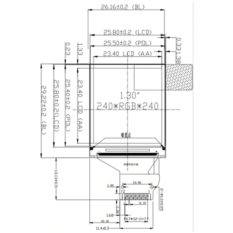 TECNOIOT Pack of 5 1.3 Inch IPS HD TFT ST7789