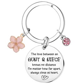 Nimteve Aunt Niece Keychain Aunt Gifts From Niece Mothers Day Gifts Keyring For Niece From Auntie