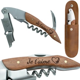 ERNESTINE - Flaschenöffner "Je t'aime" – Geschenk für Herren zum Valentinstag – Geschenk zum Valentinstag – Geschenk zum Valentinstag – Geschenk für Paare – Geschenk für Paare – Geschenk für Paare –