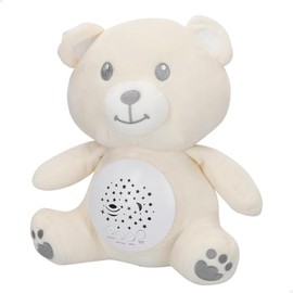 ColorBaby Genial Baby Projector Stars Bear 25cm Night Light and Timer Plush Toy Deterrent for Kids with Sounds and White Noise Gift for Newborn Baby Gifts
