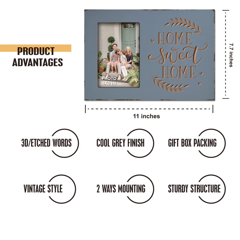 Yudarte Housewarming Gifts for New Home - Engraved Grey Picture