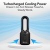 Comfort Zone Rechargeable Bladeless Tabletop Fan for Bedroom and Home,