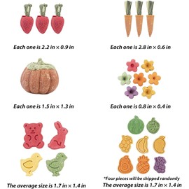 JCBCKJ 30 Piece Set of Rabbit Chew Toys, Made from Natural Raw Materials Such As Timothy Grass and Carrots, Promotes Pet Dental Health, is an Ideal Snack for Rabbits, Guinea Pig