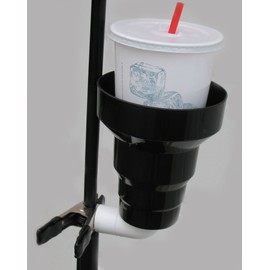 Clip On Cup Holder: The KAZeKUP Ultimate Cup Holder Easily Clips on to Any Vertical Surface 1" or Less. Great for Mic Stands, Around The Shop, on The Lawn Tractor and More