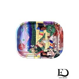 New Metal Rolling Tray - Toking girls - Small - 7" x 5.5" Premium Gift  - [S04]