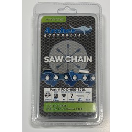 16" Archer Chainsaw Chain 3/8LP pitch FULL CHISEL .050 Gauge 57DL drive links