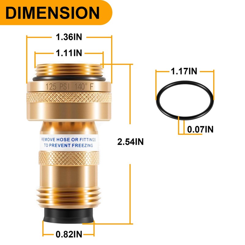 Replace for 50HA-BR Brass Vacuum Breaker Fit for Woodford Models