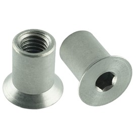 Eisenwaren2000 | M4 x 12 mm sleeve nuts with countersunk head and hexagon socket (10 pieces) - stainless steel A1 1.4305 - rust-proof