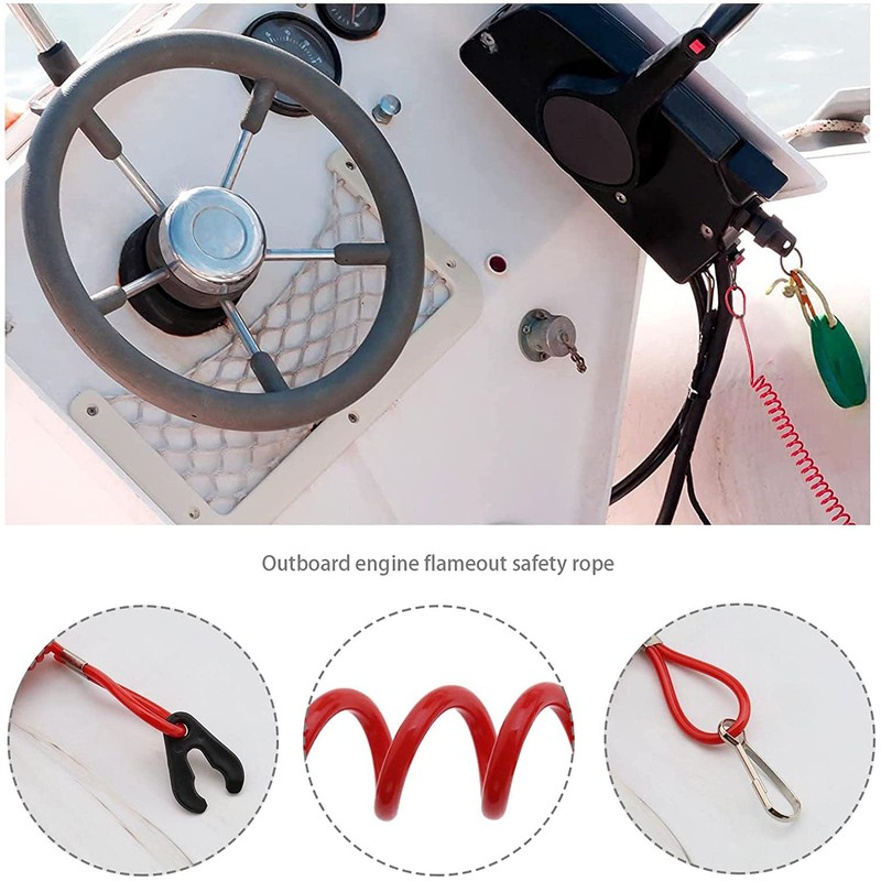 Kill Switch Safety Lead, Motor Stop Switch Rope Lanyard, Safety