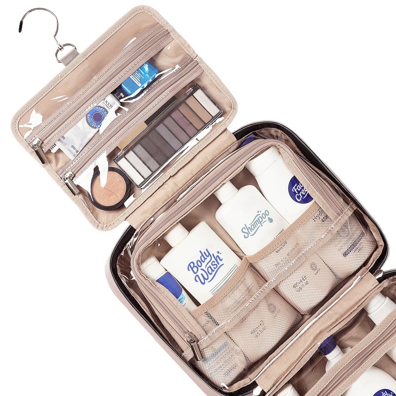 NISHEL Travel Toiletry Bag for women, Portable Hanging Organizer for