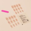 Almond Press on Nails French Tip 24Pcs Glossy Full Cover