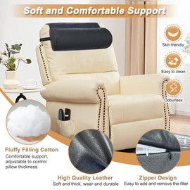 NEPPT Recliner Pillows for Headrest Recliner Chair Head Pillow Neck Support Head Rest for Office Chair Couch Neck Reclining Pillow Leather Recliner Cushions Adjustable Head and Neck Pillow