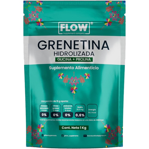 Grenetina Hidrolizada 1 kg - Glicina + Prolina - Colágeno