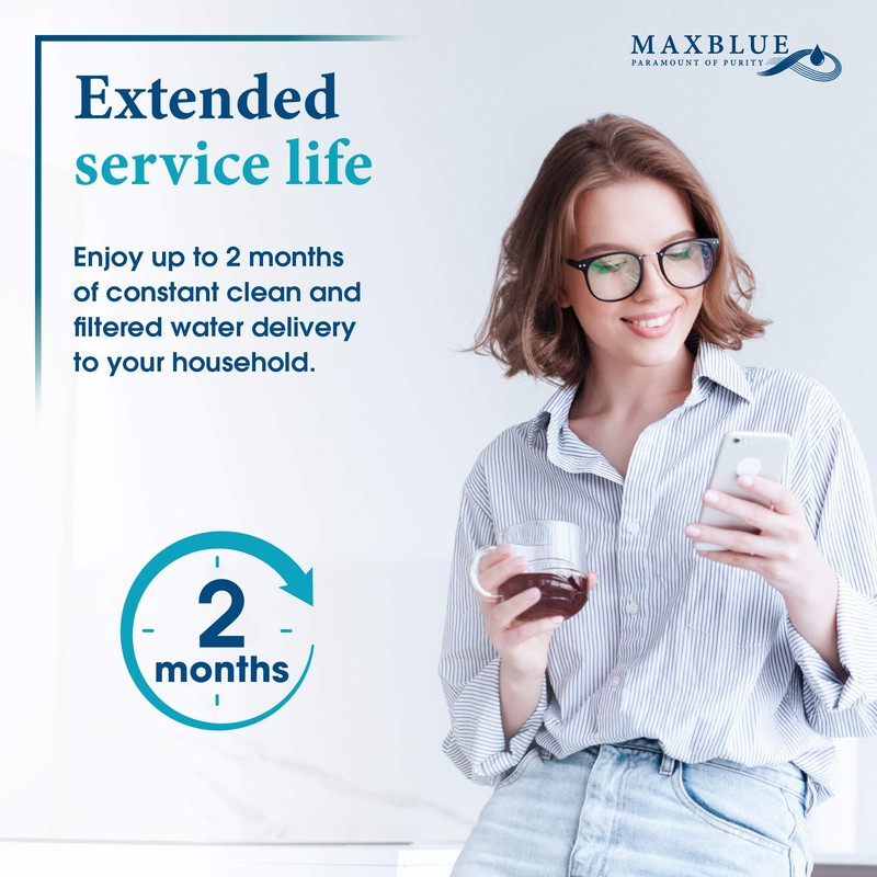 Maxblue Water Filter Replacement for Jura® 71312 Blue, Compatible with