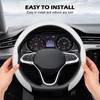 frani Nappa Leather Steering Wheel Cover, Universal 15 Inch Premium
