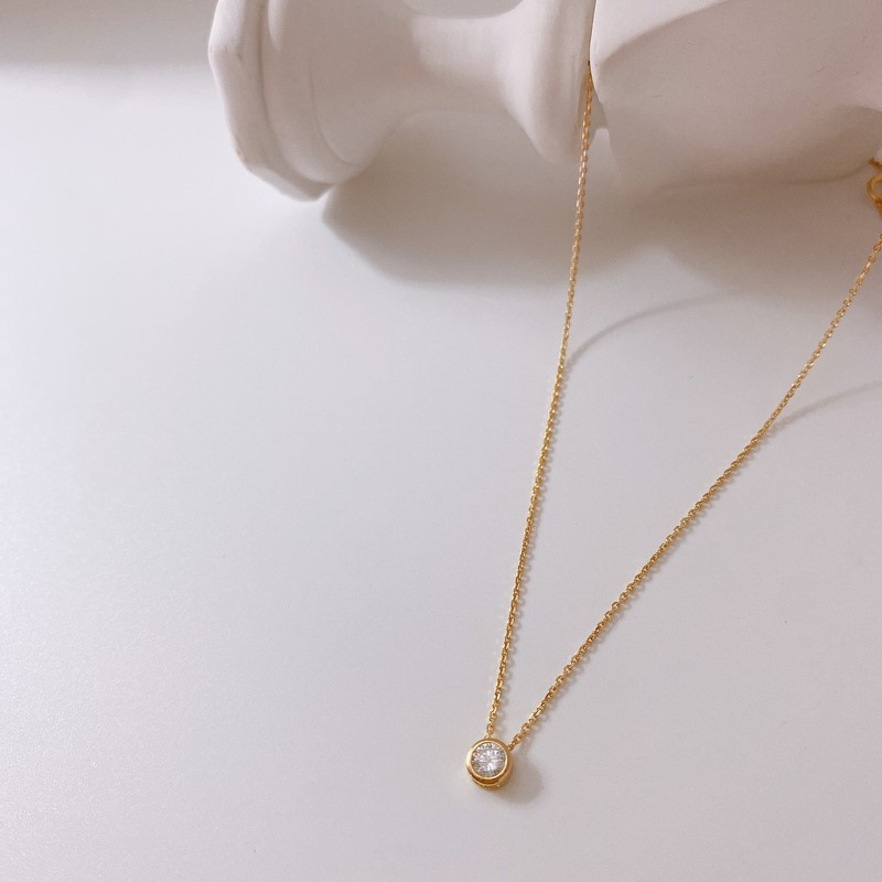 14k necklace cubic chain women's silver necklace 41cm silver /