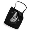 Saxophone 3D Wireframe - Vintage Jazz Instrument Lover Tote Bag