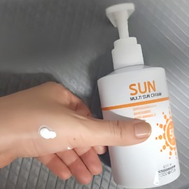 갓마템 Multi Sunscreen 250ml Large Size SPF50 PA Pump Type for Face and Body UV Protection