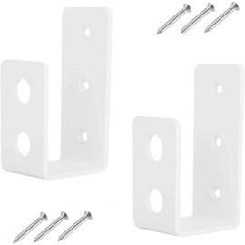 2 x 4 Door Barricade Brackets 2 Pack Heavy Duty Steel Bar Security Door Lock Bracket for 2x4 Wood Security U Bracket for Door Reinforcement