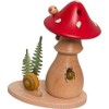 Drechslerei Kuhnert - Smoke Figurine, Smoking Mushroom, Approx. 14 cm, Made in Germany (Toadstool)