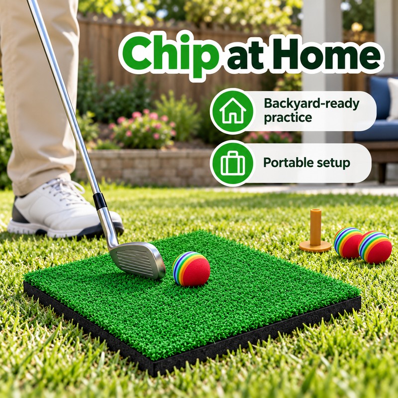 Artificial Turf Golf Hitting Mat for Swing & Chipping Practice