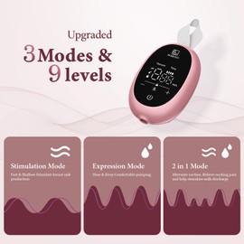 Breast Pump Hands Free D6, Ultra-Lightweight Wearable Breast Pump with Soft Double-Seal Flange - 25mm, Quiet & Leak-Proof Portable Electric Pump, 3 Modes & 9 Levels, Upgraded Low Noise Motor