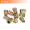 sourcing map Wood Furniture M4x10mm Threaded Insert Nuts Interface Hex