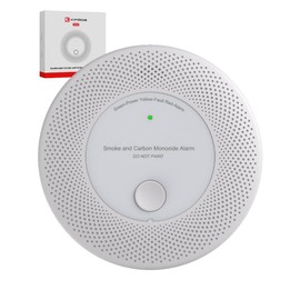 KIMROG 10-Year Battery Combination Smoke & Carbon Monoxide Detector, 2-in-1 CO Detector Alarm with Bright LED, for Home, Garage, RV, V-0 Flame-Retardant Housing