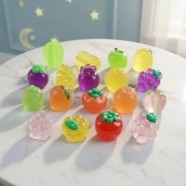 30 Figuras De Frutas De Resina Que Brillan En La Oscuridad