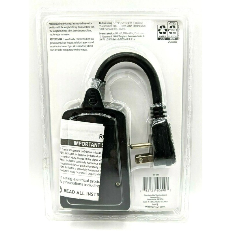 Holiday Times 2 Outlet Wireless Remote Control Indoor & Outdoor