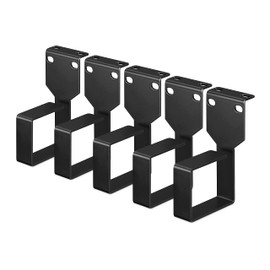 kwmobile Server Rack Cable Management D-Ring Hooks (5 Pieces) - 1 3/4" x 4" x 2 3/8" Bracket Hook Mount Network and Electrical Cord Manager - Black