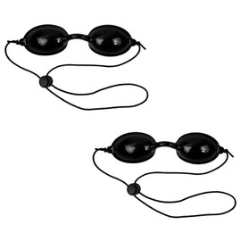 fKiZanthene 2Pcs Adjustable Eye Protection Goggles for Sunbed & LED Therapy, Comfort Fit Beauty Eyewear for Home & Professional Use​