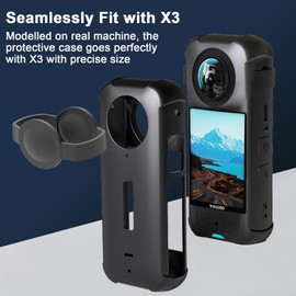 DGUSO Insta360 X3 Accessories 6-in-1 Insta 360 X3 Accessory Kit, Insta360 X3 Lens Protector Insta360 X3 Case, Insta360 X3 Case with Carabiner, Screen Protector Insta360 One X3 Accessories for Insta360